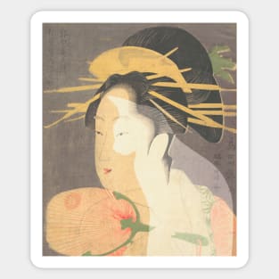 Japanese Cat Lady Sticker